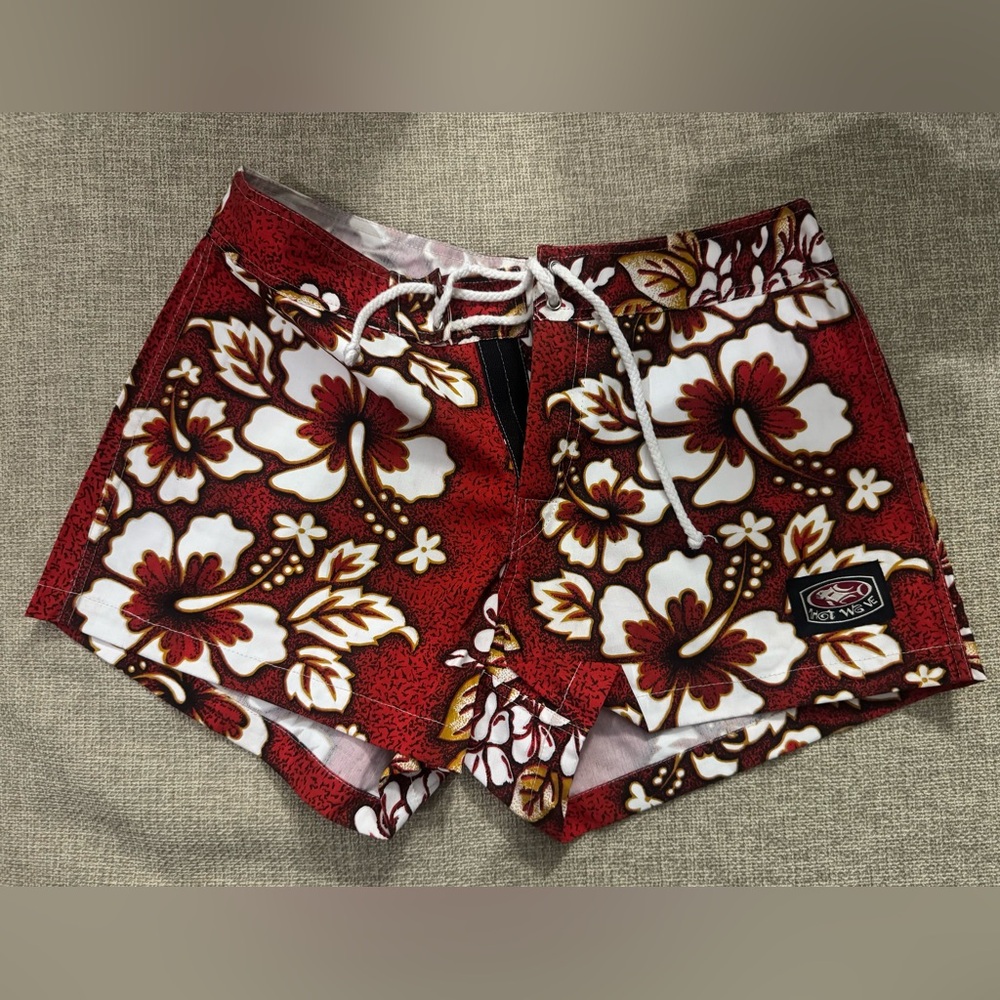 (NWT) Red Floral Athletic Shorts